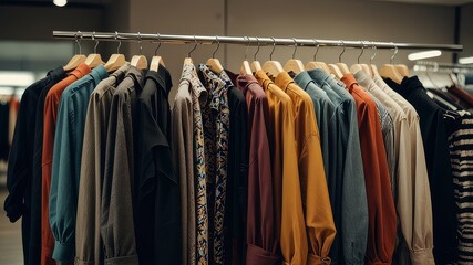 clothes on hangers