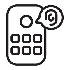 smart lock line icon