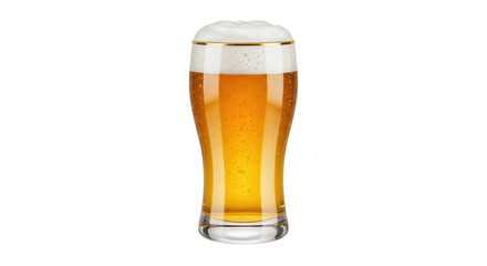 Isolated Glass of Beer with Frothy Head