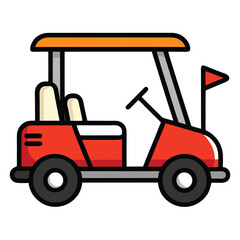 Golf cart icon isolated on white background