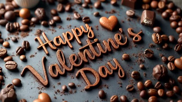 Happy Valentine's Day  letterpress text