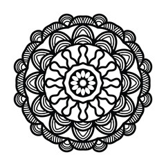 Minimalist Mandala Line Drawing for Modern Design
