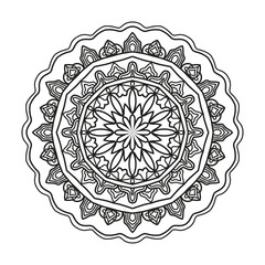 Minimalist Mandala Line Drawing for Modern Design

