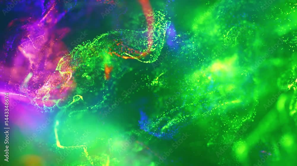 Wall mural particle wave background animation | flowing energy field in motion