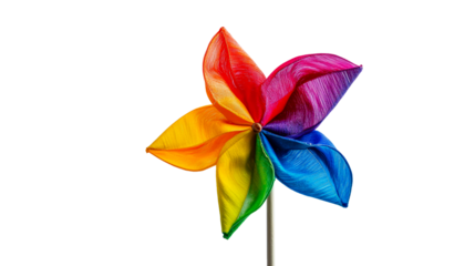 Colorful Pinwheel Toy, cut out transparent