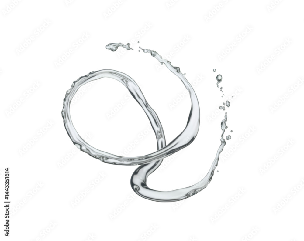 Poster captivating fluid dynamics, a striking image showcasing the elegance of water in motion with a doubl