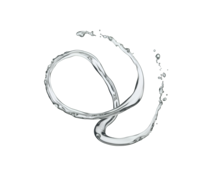 Captivating Fluid Dynamics, A Striking Image Showcasing the Elegance of Water in Motion with a Double Loop and Dynamic Splash Formation at Center Stage