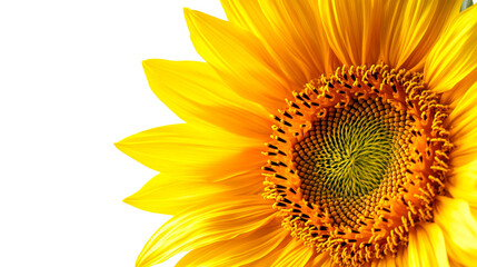 Obraz premium Vibrant sunflower isolated, cut out transparent