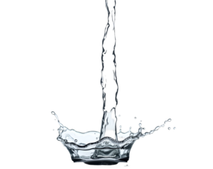 Captivating Isolated Water Splash, A Dramatic and Sharply Focused Vertical Composition Showcasing Fluid Dynamics and the Beauty of Motion in Liquid Art