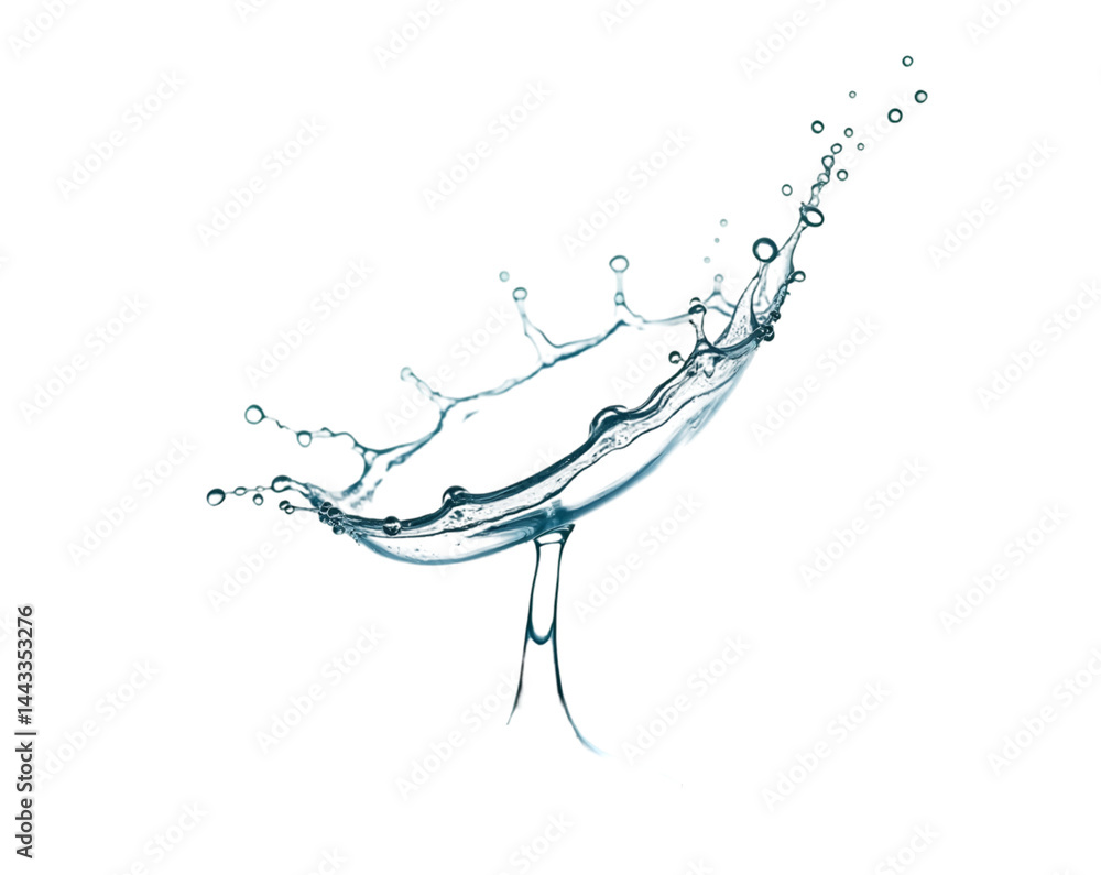 Aufkleber captivating liquid art, a macroscopic view of splashing water with highly detailed textures and dyna