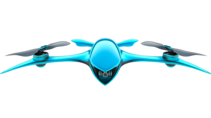 Innovative blue drone with sleek design