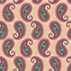 colorful paisley mughal motif  butta pattern ground texture