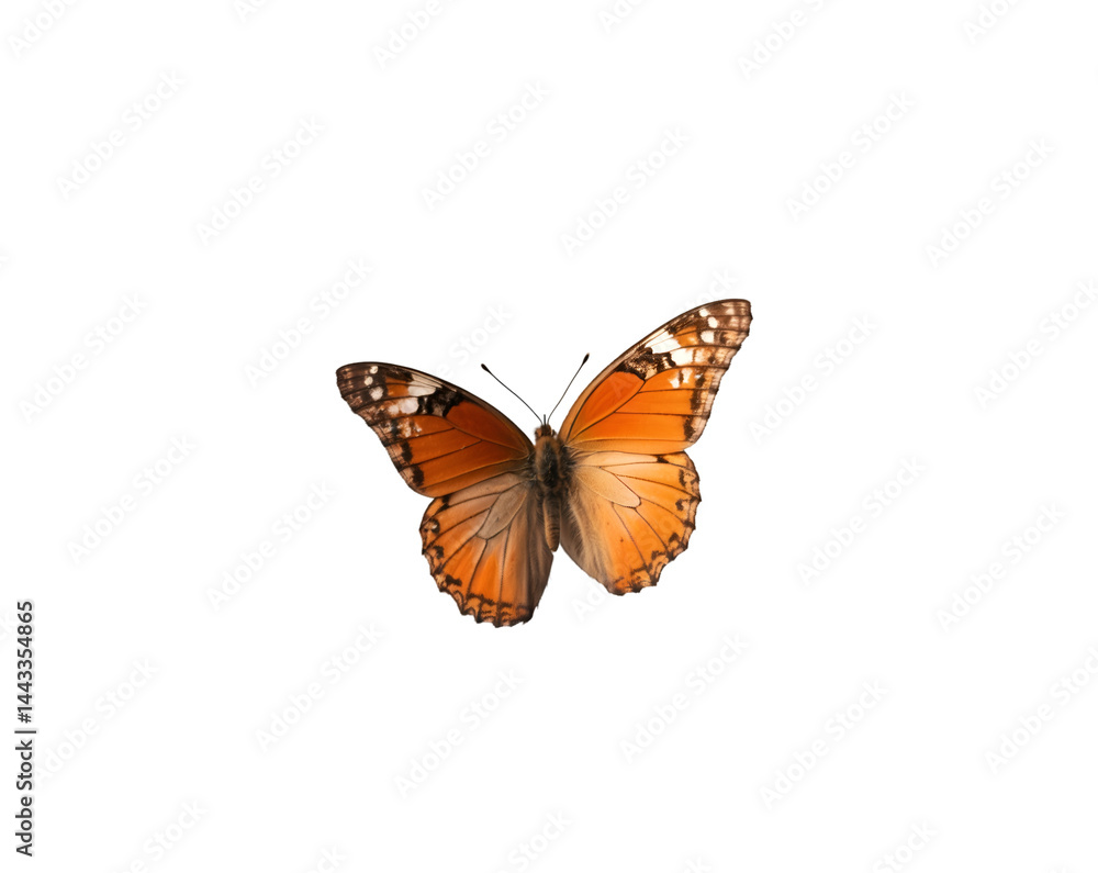 Poster captivating portrait of an orange tip butterfly gracefully soaring in flight showcasing its intricat