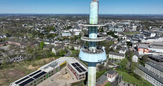 Velberter telecommunications tower also called Telebert. Antenna, tower, structure, broadcasting tower building.