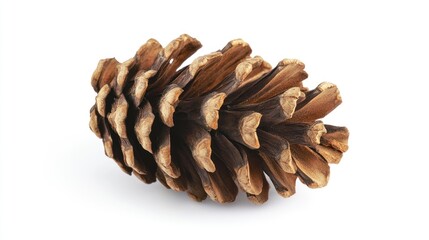Pine Cone on White Background