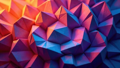 Obraz premium Intricate tessellation of geometric shapes in vibrant hues, shapes, tessellation, structure