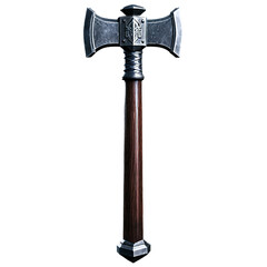 war hammer weapon isolated on transparent background