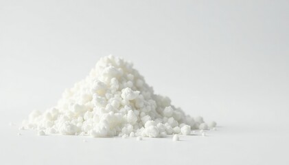 Lump of refined white sugar against white backdrop, stock photo, white sugar