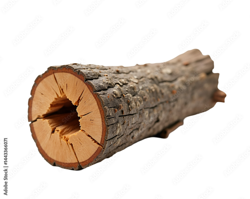 Poster close-up perspective on an aging tree trunk showcasing soft wood and natural decay processes on a pl