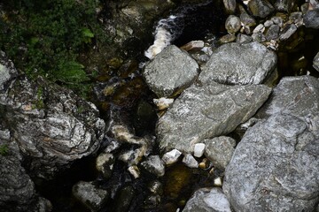Rocky natural Shoreline of a South african beach