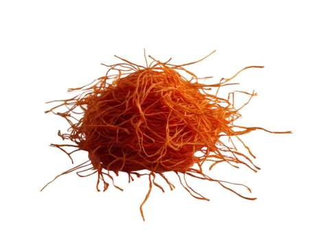 Delicate strands of saffron converge creating a captivating sphere of flavor and aroma representing culinary luxury and gourmet spice in intricate detail
