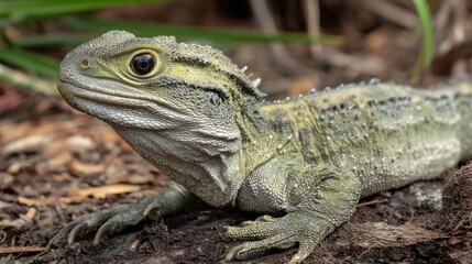 Obraz premium Eastern Water Dragon Close-Up