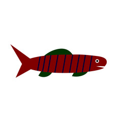 Fish icon on white background. Vector illustration.