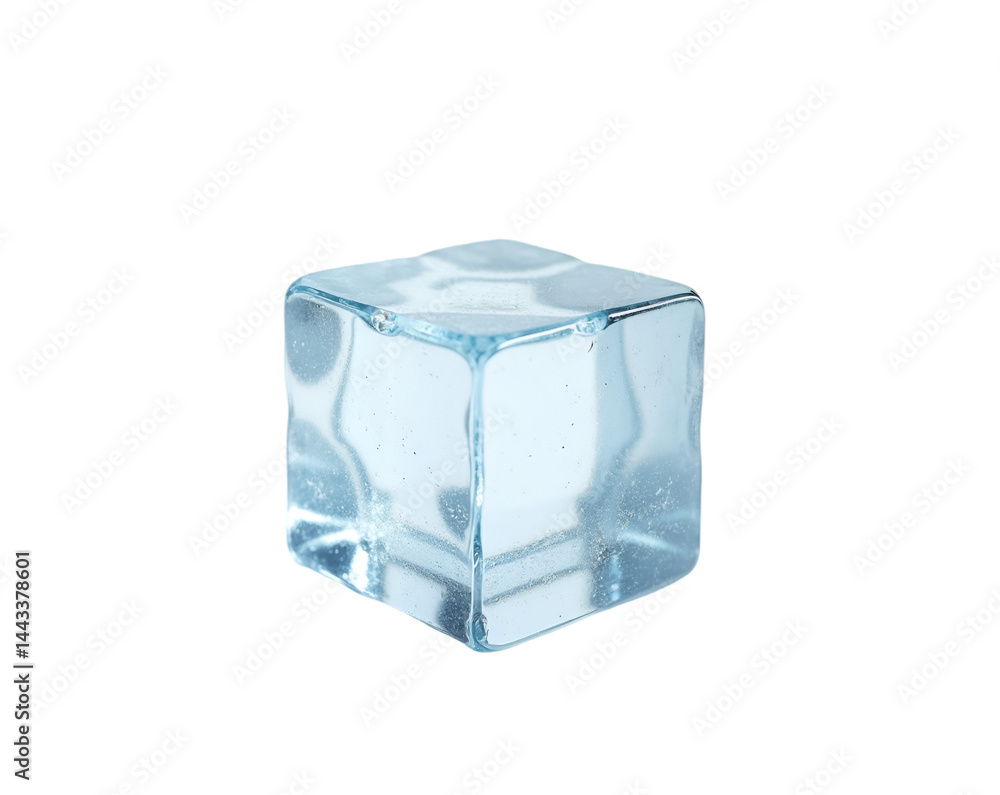 Poster detailed 3d ice cube, a chillingly realistic render with beveled edges and subtle frost, ideal for b
