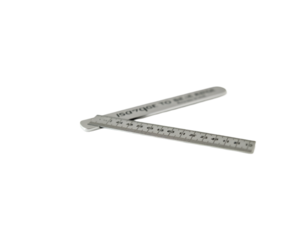 Detailed close up capturing a seam gauge displaying precise measurement increments, showcasing meticulous engineering and craftsmanship in the realm of measurement tools