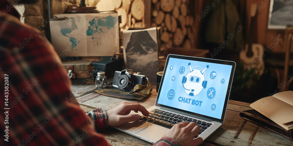 Poster chatbot software application for brisk online business that automatically reply to customer question