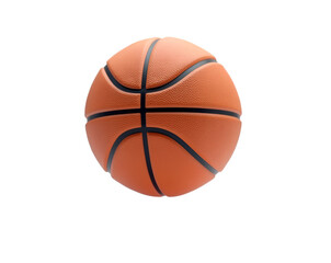 Detailed photorealistic image showcases an orange basketball with black lines, perfect for sports equipment visuals and game-related promotional content or advertising needs