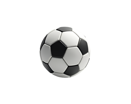 Detailed soccer ball illustration showcasing the classic black and white pattern, perfect for sports publications and graphic design projects focusing on soccer and athleticism