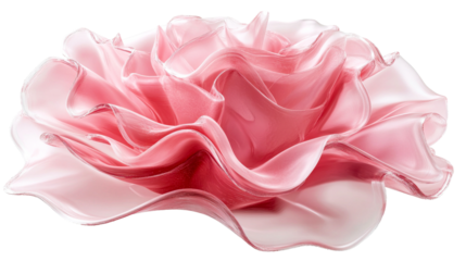 Pink petals close up view, cut out transparent