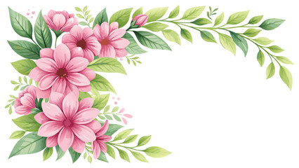 Happy anniversary day Corner frame with watercolor