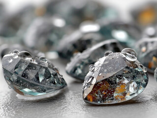 Drops On White Background