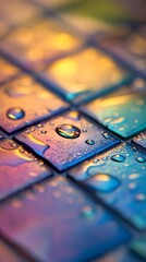 Naklejka premium Colorful wet tiles