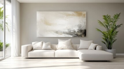 Serene Minimalist Living Room Interior Design