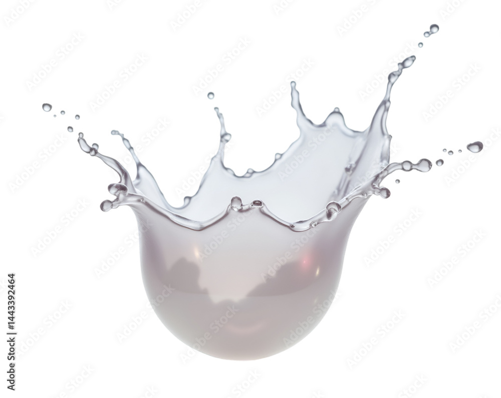 Poster dynamic display, a captivating isolated splash with fluid form, perfect for highlighting liquid moti