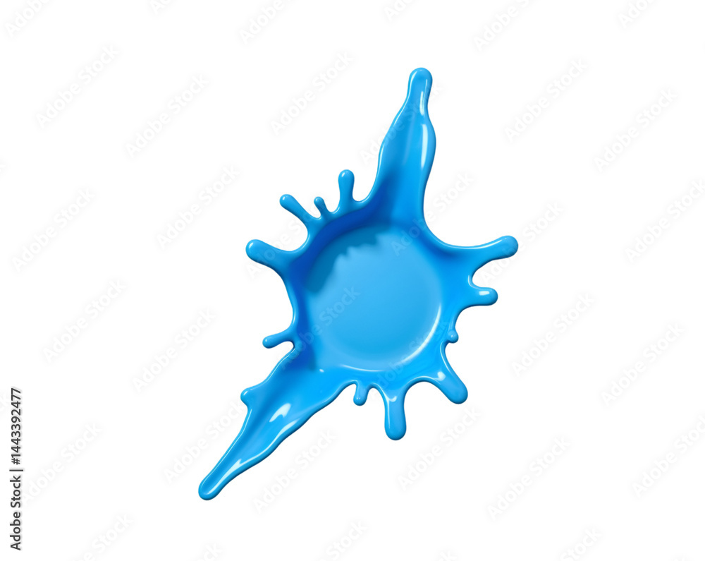 Aufkleber dynamic electric blue splash resembling jagged lightning, creating a visually striking and energetic