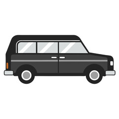 Hearse icon isolated on white background