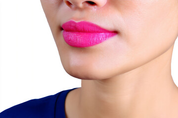 Obraz premium fuchsia lips blurred background color focus