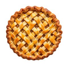 Apple pie isolated on white background