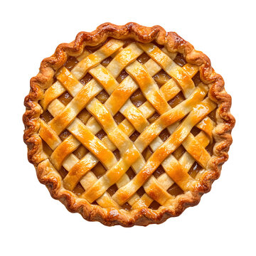 Apple pie isolated on white background