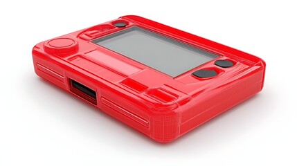 Red electronic device isolated technology concept