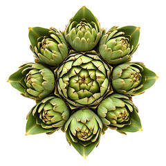 Fototapeta premium Artichokes isolated on white background