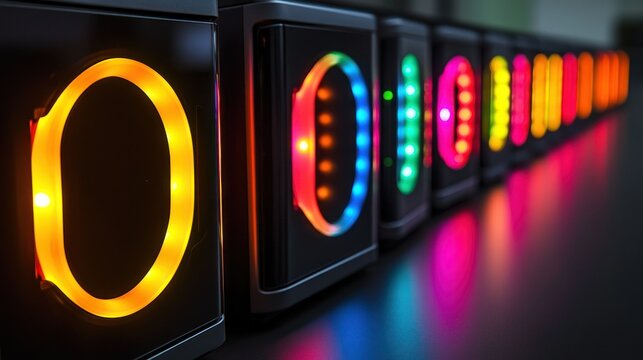 Colorful LED digital display