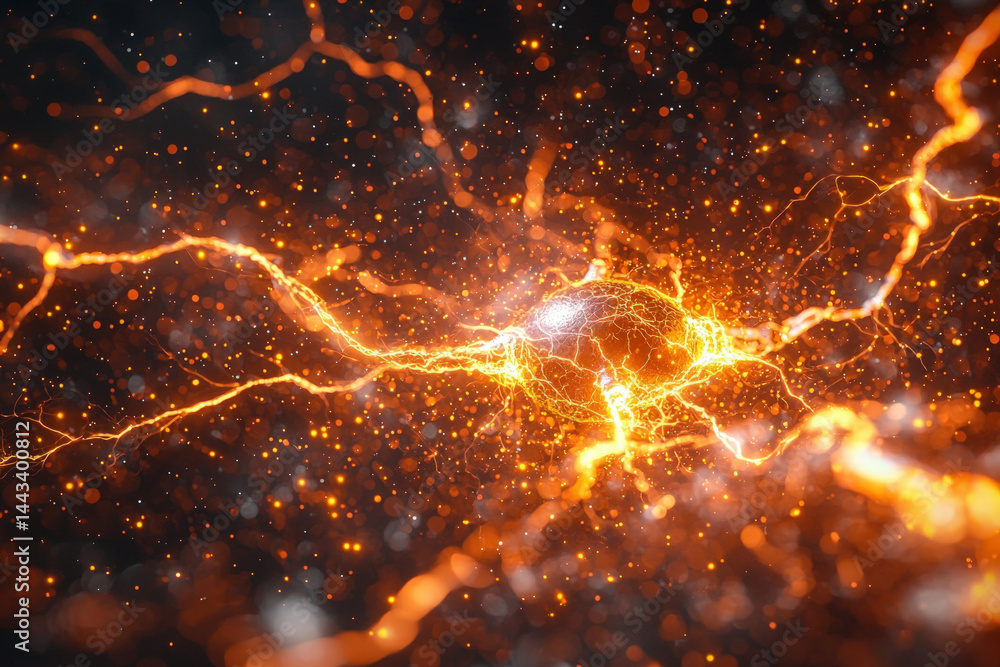 Poster an electrifying abstract representation of electricity, showcasing dynamic lines and energy.