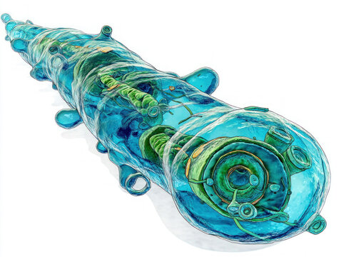 An illustration of Euglena, a unique single-celled organism