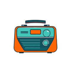 Portable radio vector illustration retro style radio design vintage radio graphic radio icon radio image art