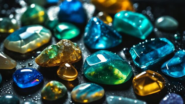 Lovely texture of natural vibrant gemstones.